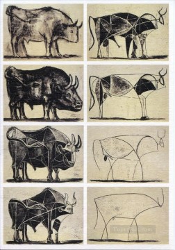 cattle bull cow Painting - Bull Pablo Picasso